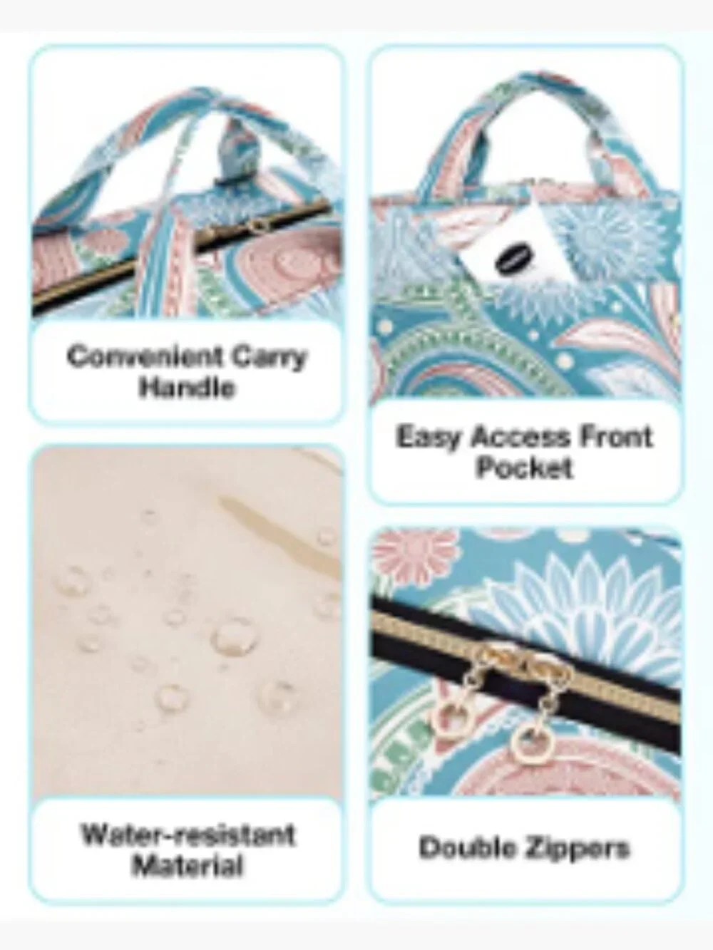Large Hanging Toiletry Bag Travel Organizer with Hook Water-Resistant Makeup